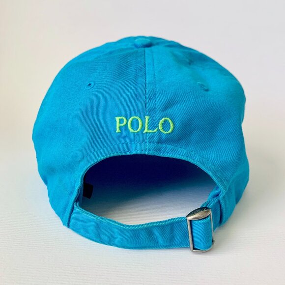 Polo Ralph Lauren Blue Green Hat Pony Costal Old Money Luxury Prep Streetwear - Picture 4 of 12